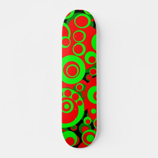 Abstrakte Blasen 05 - Retro Skateboard (Vorne)