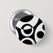 Abstrakte Blasen B&W 01 Button (Vorne & Hinten)