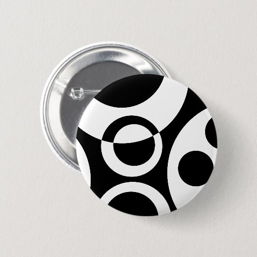 Abstrakte Blasen B&W 01 Button (Vorne & Hinten)