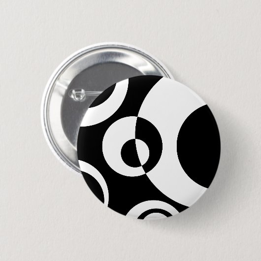 Abstrakte Blasen B&W 02 Button (Vorne & Hinten)