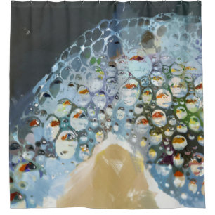 Abstrakte Blasen Duschvorhang