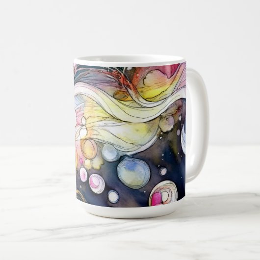 Abstrakte Blasen Kaffeetasse (VorderseiteRechts)