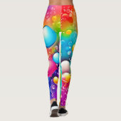 Abstrakte Blasen-Kunst Leggings (Rückseite)