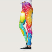 Abstrakte Blasen-Kunst Leggings (Links)