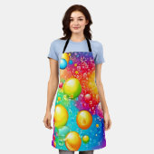 Abstrakte Blasen-Kunst Schürze (Getragen)