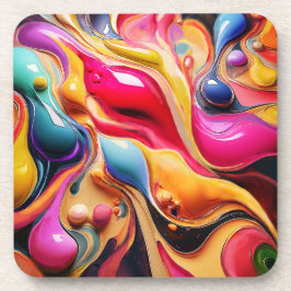 Abstrakte Blasen miteinander verbinden Getränkeuntersetzer