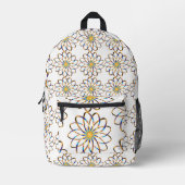 abstrakte blasse Blume Bedruckter Rucksack (Vorderseite)