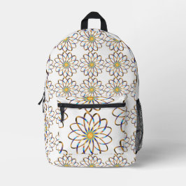 abstrakte blasse Blume Bedruckter Rucksack