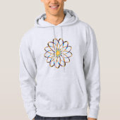 abstrakte blasse Blume Hoodie (Vorderseite)