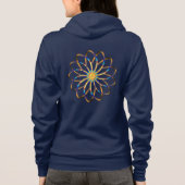 abstrakte blasse Blume Hoodie (Rückseite)