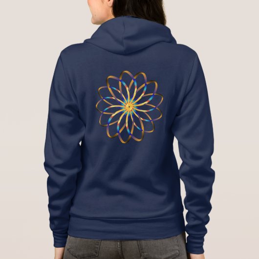 abstrakte blasse Blume Hoodie (Rückseite)