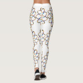 abstrakte blasse Blume Leggings (Rückseite)