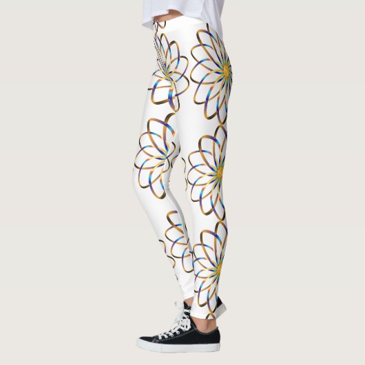 abstrakte blasse Blume Leggings (Links)