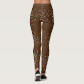 abstrakte blasse Blume Leggings (Rückseite)