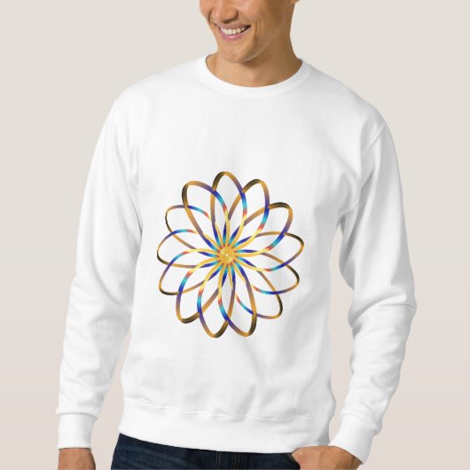 abstrakte blasse Blume Sweatshirt (Vorderseite)
