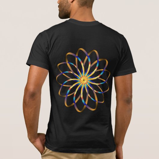 abstrakte blasse Blume T-Shirt (Rückseite)
