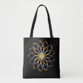 abstrakte blasse Blume Tasche (Vorderseite)