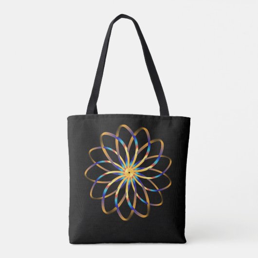 abstrakte blasse Blume Tasche (Rückseite)