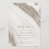 Abstrakte Blassgoldmarmordusche Dankeskarte (Vorne/Hinten)