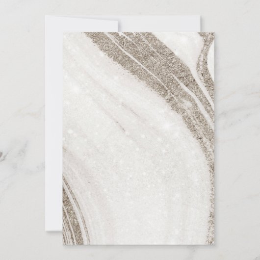 Abstrakte Blassgoldmarmorhochzeit Save The Date (Rückseite)