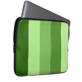 Abstrakte, blassgrüne Streifen Laptopschutzhülle (Vorne Rechts)