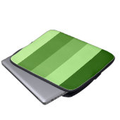Abstrakte, blassgrüne Streifen Laptopschutzhülle (Vorne Knopf)