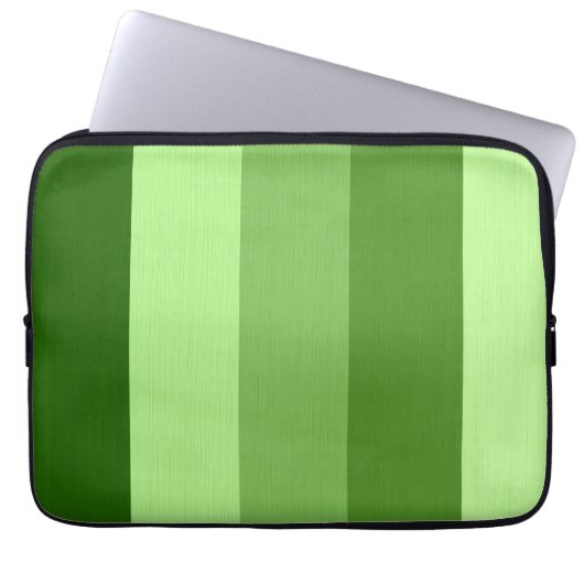 Abstrakte, blassgrüne Streifen Laptopschutzhülle (Vorderseite)