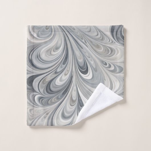 Abstrakte Blätter 2 Badehandtücher Badhandtuch Set (Waschlappen)