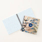 Abstrakte Blätter - blau und neutral Notizblock (Innenseite)