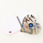 Abstrakte Blätter - blau und neutral Notizblock (Innenseite)