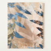 Abstrakte Blätter - blau und neutral Planer (Rückseite)