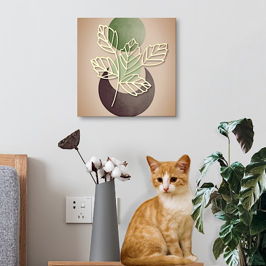 Abstrakte Blätter Botanik Foliendrucke