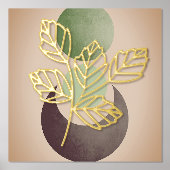 Abstrakte Blätter Botanik Foliendrucke (Vorderseite)