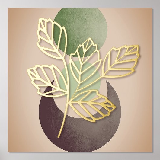 Abstrakte Blätter Botanik Foliendrucke (Vorderseite)