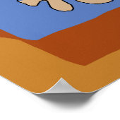 Abstrakte Blätter Braunfeld Poster (Ecke)