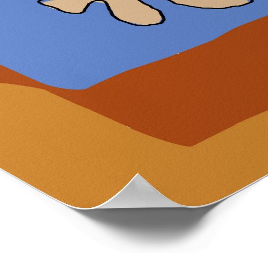 Abstrakte Blätter Braunfeld Poster (Ecke)