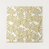 Abstrakte Blätter des Gold Glitzer Wandteppich (Vorderseite (Horizontal))