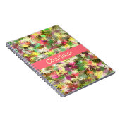 Abstrakte Blätter Farbe des Spritzers Farbe des He Notizblock (Rechte Seite)