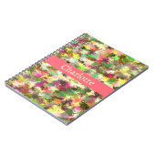 Abstrakte Blätter Farbe des Spritzers Farbe des He Notizblock (Linke Seite)