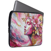 Abstrakte Blätter für Elegante Laptopschutzhülle (Vorne Rechts)