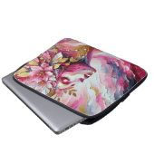 Abstrakte Blätter für Elegante Laptopschutzhülle (Vorne Knopf)