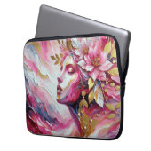 Abstrakte Blätter für Elegante Laptopschutzhülle (Vorderseite Links)