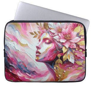 Abstrakte Blätter für Elegante Laptopschutzhülle