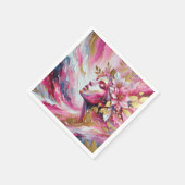 Abstrakte Blätter für Elegante Serviette (Ecke)