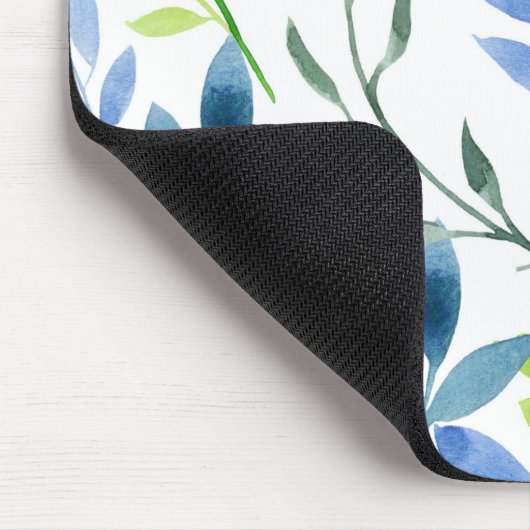 Abstrakte Blätter für Wasserfarben Mousepad (Ecke)