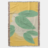 Abstrakte Blätter Grüngelbe Illustration Decke (Vorderseite Vertikal)