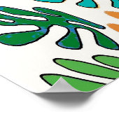 Abstrakte Blätter (Herz) Poster (Ecke)