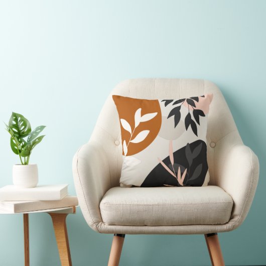 Abstrakte Blätter Kunst Kissen (Stuhl )