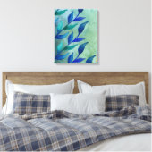 Abstrakte Blätter Leinwanddruck (Insitu (Schlafzimmer))