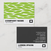 Abstrakte Blätter - Mars Green Visitenkarte (Vorne/Hinten)